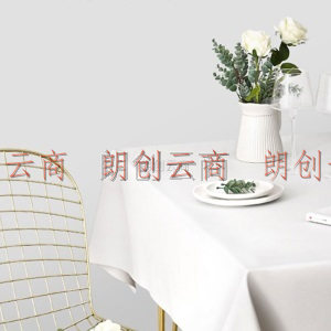 朗格  小羊皮桌布轻奢高级感防水防油免洗防烫长方形餐桌茶几台布ins风 珍珠米 60X120cm