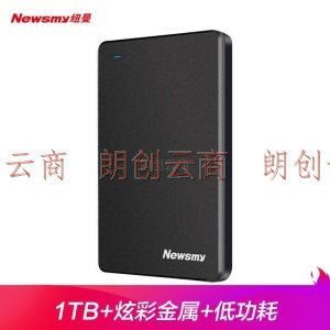 纽曼（Newsmy）1TB 移动硬盘 清风金属系列 USB3.0 2.5英寸 黎明黑112M/S 低功耗高速度