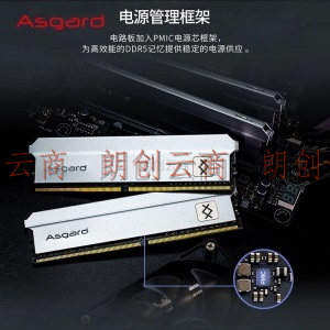 阿斯加特（Asgard）16GB(8Gx2)套装 DDR5 5200 台式机内存条 弗雷系列-钛银甲
