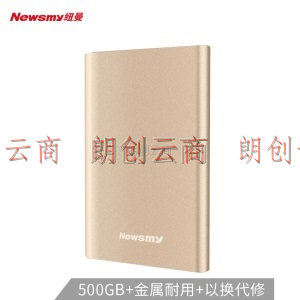 纽曼（Newsmy） 500GB 移动硬盘 明月金属系列 USB3.1 2.5英寸 祥云金 118M/S 高速传输