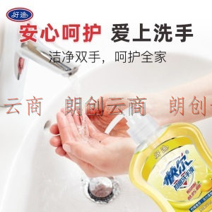 好迪柠檬抑菌洗手液 500g瓶+500g瓶装补充装 清洁抑菌99.9% 洗手液补充装 家庭组合 易冲洗