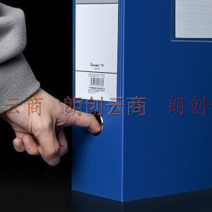 广博(GuangBo)6只100mmA4高档款塑料文件盒 加厚板材档案盒 资料盒 财务凭证收纳盒 办公用品A88018蓝