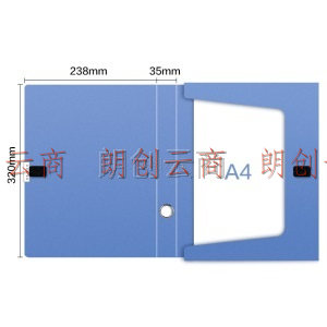 【单个装】齐心(Comix) A4 35mm粘扣档案盒/文件盒/资料盒 蓝色
