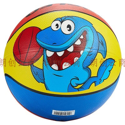 维克利奥VICLEO 篮球 青少年中小学生室内外用儿童篮球鲨鱼橡胶篮球 V419702 黄色/蓝色 5号