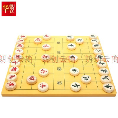 华圣围棋中国象棋双面木质棋盘1.2CM 两用二合一棋盘W-019