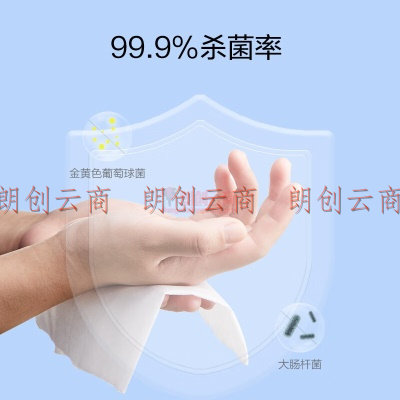 惠寻  75%酒精湿巾80片*3包 消毒卫生杀菌湿纸巾