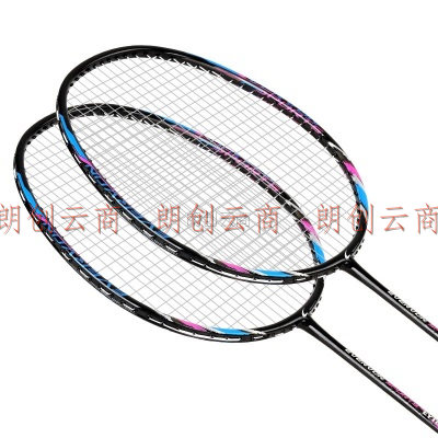 EVERVON 羽毛球对拍碳素中杆全能型超轻耐打成人学生双拍EYTL-630炫彩黑