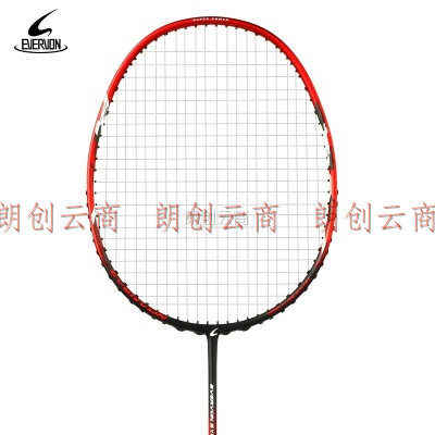 EVERVON 羽毛球拍单拍全碳素3U超轻耐打小红拍成人儿童学生运动比赛训练羽拍 EYQT-990中国红