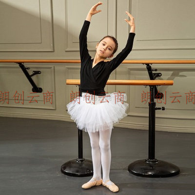 三沙（Sansha）儿童舞蹈练功服女体操外套长袖上衣芭蕾服棉Y4051 粉色 XL
