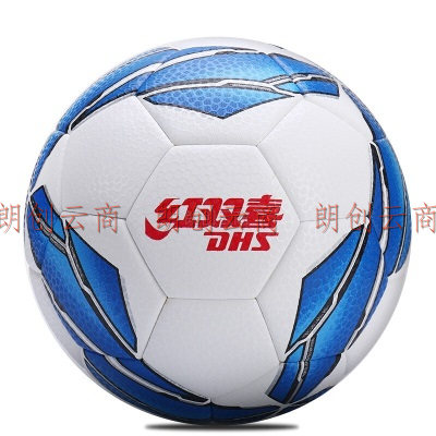 红双喜DHS 4号儿童机缝足球比赛四号小学生训练教学球 蓝色 E-FS4-60JC