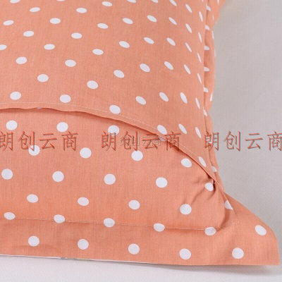 艾薇 全棉枕头套 斜纹纯棉印花信封式枕套成人家用 一对装 夏日暖阳 48*74cm