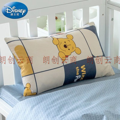 迪士尼宝宝（Disney Baby）纯棉儿童枕套单只装 全棉幼儿园学生单人枕芯罩枕头套信封式一个30*50cm 维尼宝贝