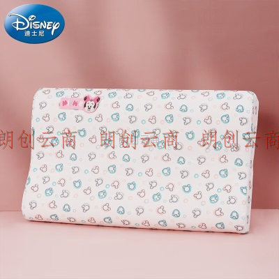 迪士尼宝宝（Disney Baby）婴儿记忆棉乳胶枕头枕芯儿童幼儿园学生1-3-6岁四季枕头枕套 浅粉