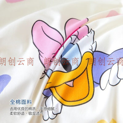 迪士尼宝宝（Disney Baby）纯棉儿童枕套单只装 全棉幼儿园学生单人枕芯罩枕头套信封式一个30*50cm 爱心黛西