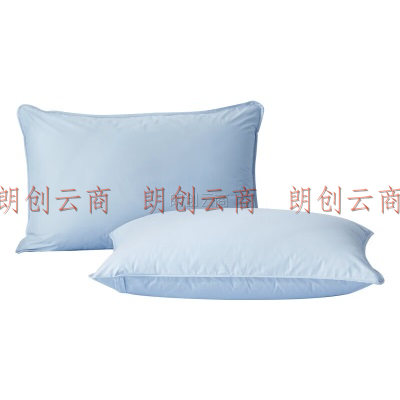 舒飘儿Suprelle纯棉阻螨儿童枕套防螨全棉枕套A类可水洗单个装-蓝色 40×60cm