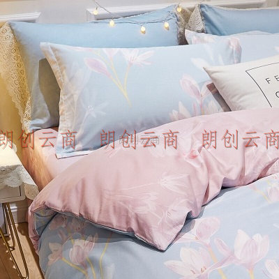 博洋家纺（BEYOND） 全棉枕套 纯棉印花枕芯套枕头套 情侣对枕套 闻香（一对装） 48*74cm