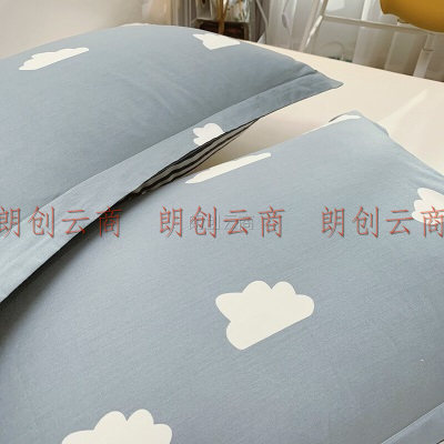 南极人 枕头枕芯 全棉纯棉枕套+枕头组合装 学生宿舍家用枕头芯 云间