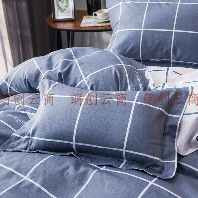 南极人NanJiren 枕套家纺 全棉枕套 斜纹枕头套枕芯套一对装 48*74cm