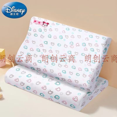 迪士尼宝宝（Disney Baby）婴儿记忆棉乳胶枕头枕芯儿童幼儿园学生1-3-6岁四季枕头枕套 浅粉