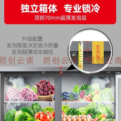星星（XINGX）冷藏保鲜工作台平冷操作台冷冻商用卧式冰柜冷柜奶茶店水吧台厨房冰箱 1.2x0.6x0.8米冷藏TC-198Y