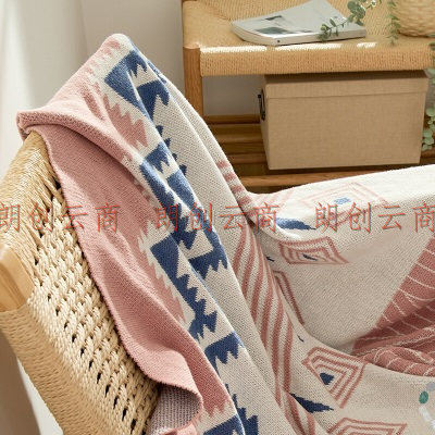 诺雪丝曼 毛毯夏季毛巾被毯子沙发毯纯棉办公室午睡毯空调毯床上用品