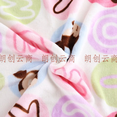 迪士尼（Disney）办公室空调午睡毯子婴儿毛毯 幼儿园新生儿童法兰绒毯子毛巾被子110*140cm 转圈圈-粉