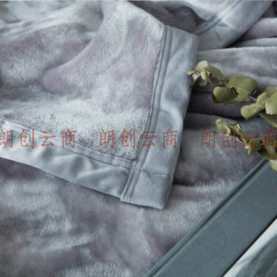 安睡宝（SOMERELLE）毛毯 办公室法兰绒牛奶绒午睡毯空调盖毯毛巾被 灰色 100*140cm