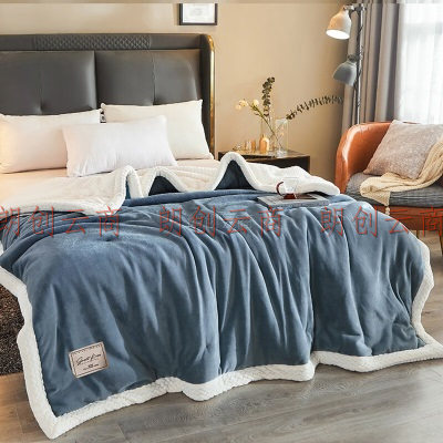 南极人毛毯秋冬加厚法兰绒毯子 办公室午睡毯沙发毯双人毛巾被200*230cm