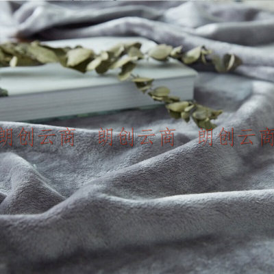 安睡宝（SOMERELLE）毛毯 办公室法兰绒牛奶绒午睡毯空调盖毯毛巾被 灰色 100*140cm