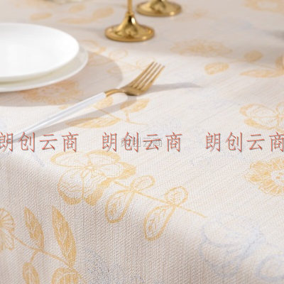MEIWA桌布防水防油免洗餐桌布家用正方形防滑台布茶几布 雪莲130*130cm