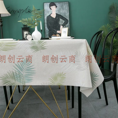 MEIWA桌布防水防油防烫高档餐桌布台布茶几布餐桌垫 热带雨林120*180cm