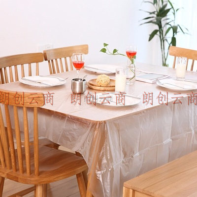 洁能 一次性桌布台布餐桌布塑料桌布30张160cm*160cm 野餐野营餐桌适用