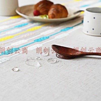 简美家棉麻桌布布轻奢小清新文艺餐桌布长方形纯色茶几台布 悠然印象
