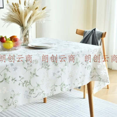 MEIWA桌布防水防油餐桌布桌垫客厅茶几垫简约长方形台布 137*180cm玉兰