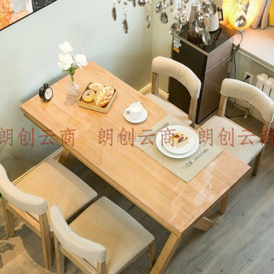 觉铭 桌垫PVC软玻璃水晶板茶几餐桌塑料防水桌布 透明(1.5厚)60*120cm