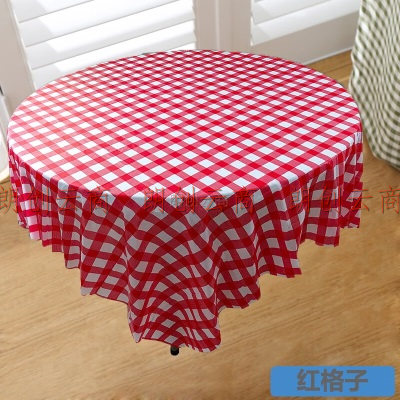 馨东富桌布圆形塑料桌布一次性桌布方形餐桌食堂饭店直径2.1米10张杏纹