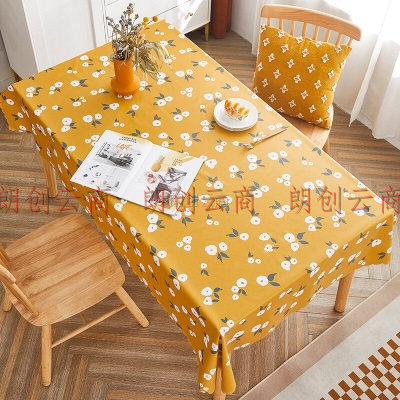 雨毅 桌布餐桌布 桌垫防水防油餐桌垫餐桌台布茶几垫 红苹果90*135
