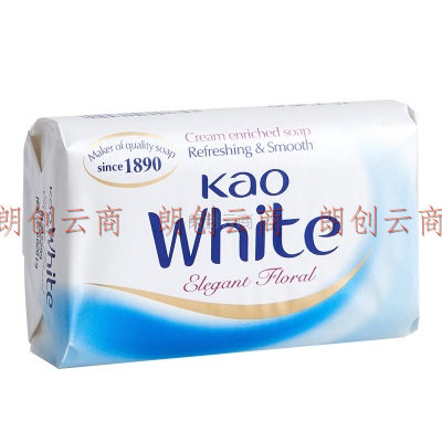 花王KAO 香皂3块装 white牛奶白优雅花香肥皂沐浴皂