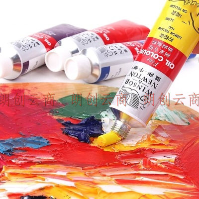 温莎牛顿 油画颜料 初学者管状油彩绘画颜料 56色画家专用油画颜料单支装170ML印度红