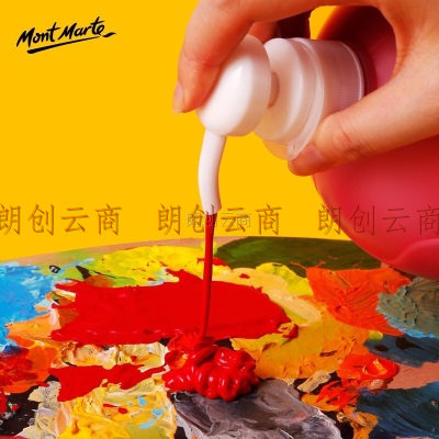 蒙玛特（Mont Marte） 丙烯颜料 1L 大瓶墙绘手绘颜料画室专用大桶 黑色 2L
