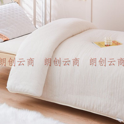 梦诗娜 棉花床褥 新疆棉絮垫被 单人宿舍垫子被褥褥子 研磨棉胎 0.9米床