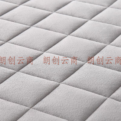 富安娜（FUANNA） 床垫加厚保暖法兰绒软垫床褥子防滑可折叠保护垫子 磨毛柔软面料(防滑中垫)-3cm 灰 150*200cm