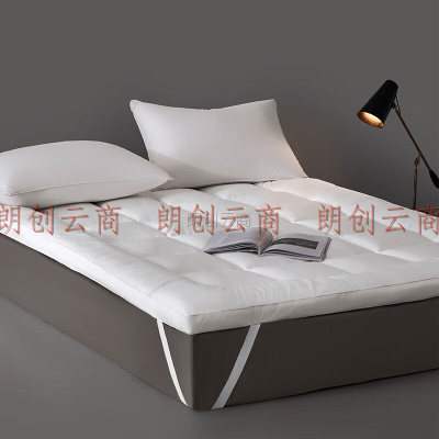 罗莱家纺 床垫床褥加厚抗菌防螨单双人床上用品床垫可折叠 3D盒式立体床褥子 白色150*200cm