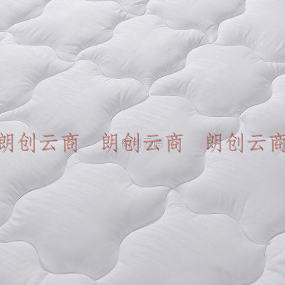 富安娜家纺 床褥垫 加厚防滑床垫 可折叠水洗保护垫 温馨立体超柔保护床垫 橡筋款1米8床(180*200cm)白色