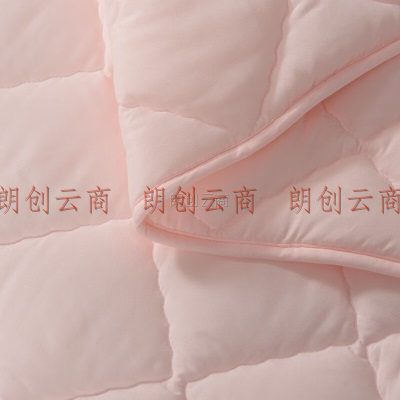 富安娜（FUANNA）薄床垫 防滑保护垫床罩 夹棉床褥子学生宿舍垫子 可折叠可水洗 橡筋款-粉 150*200cm