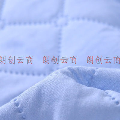 富安娜家纺床垫  床褥子保护垫席梦思 四季软床垫子 可折叠单双人橡筋防滑款蓝 150*200cm