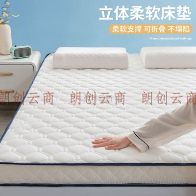 恒源祥 立体乳胶床垫0.9米*2米 可折叠保护垫床垫子床褥双人加厚榻榻米