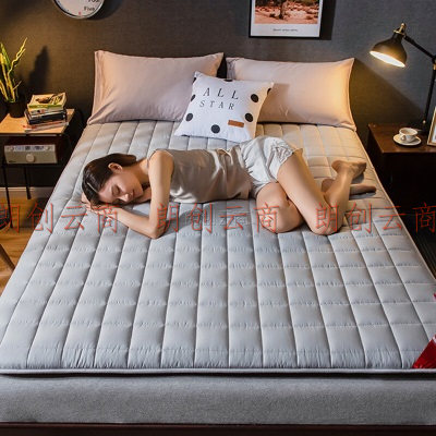 南极人 四季床垫子 榻榻米床褥子学生宿舍软垫被床护垫 灰色 1.8米床