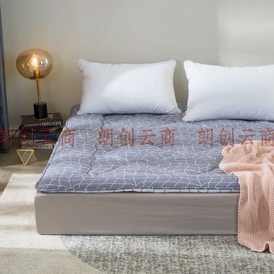 LOVO罗莱旗下乐蜗家纺 软床垫四季抗菌榻榻米防滑软床垫床褥灰色1.8m
