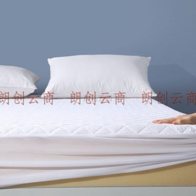水星家纺床垫床褥子加厚软垫四季保护垫可折叠床垫子床上用品 眠梦防水透气床护垫2代(本白色) 1.2m床（120×195cm）